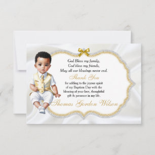 Tarjeta De Agradecimiento Bautizo de Niño Comunión Gracias