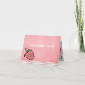 Tarjeta De Agradecimiento Baya Notecard doblado dulce