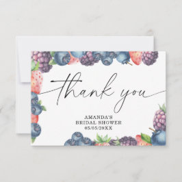 Tarjeta De Agradecimiento Bayas de acuarela - gracias
