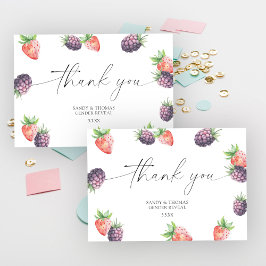 Tarjeta De Agradecimiento Bayas de acuarela - Gracias por la revelación de g