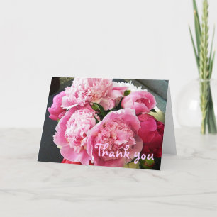 Tarjeta De Agradecimiento BD el Peony floral le agradece cardar