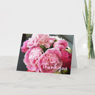 Tarjeta De Agradecimiento BD el Peony floral le agradece cardar