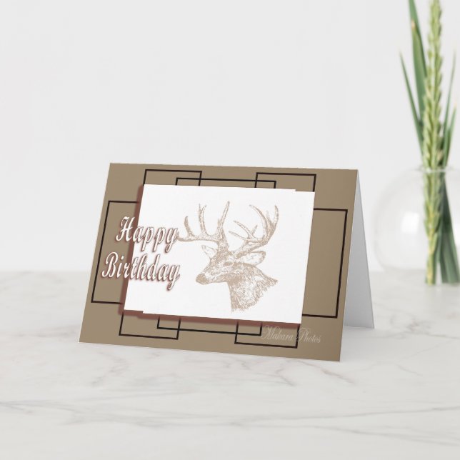 Tarjeta De Agradecimiento Bday-personalizar del Whitetail (Anverso)