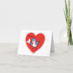 Tarjeta De Agradecimiento Be Mine Heart Valentine Vintage