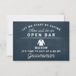 Tarjeta De Agradecimiento Be My Groomsman Card - Rustic
