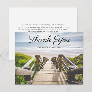 Tarjeta De Agradecimiento Beach Ocean Funeral (Nota)