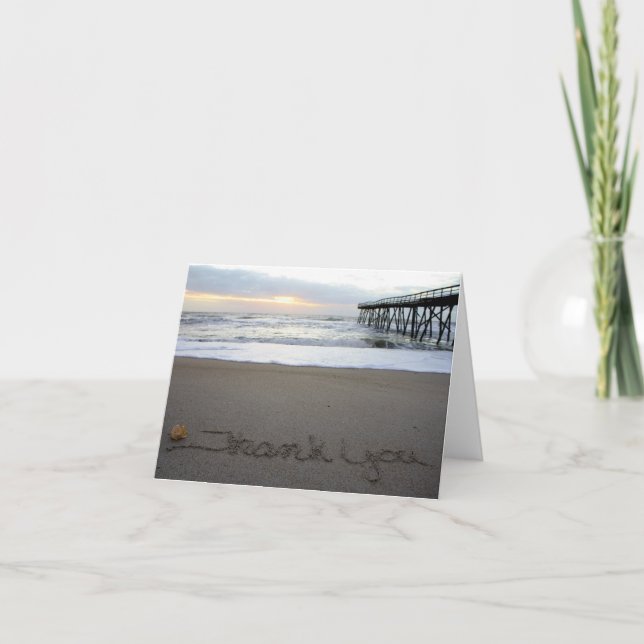Tarjeta De Agradecimiento Beachwrite le agradece (Anverso)