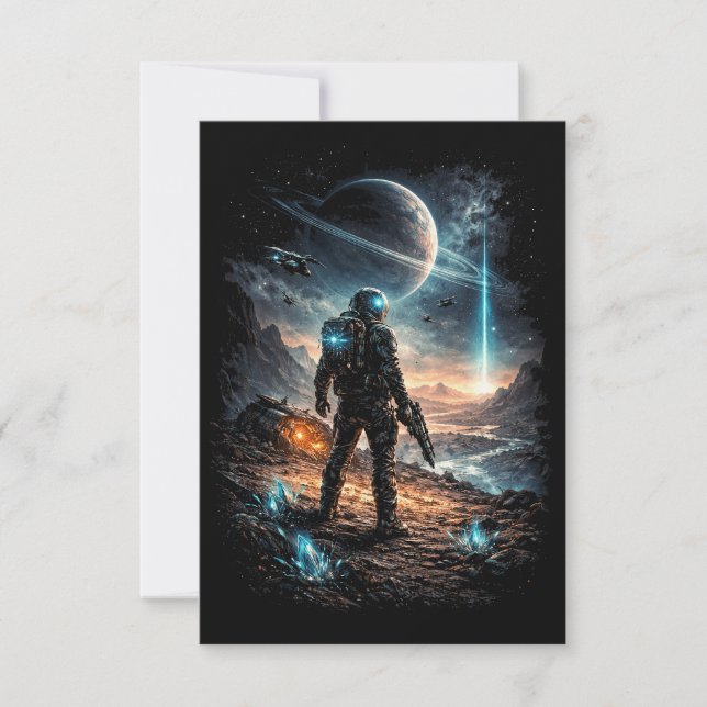 Tarjeta De Agradecimiento Beacon on the Distant World (Anverso)