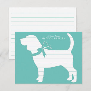 Tarjeta De Agradecimiento Beagle Dog Puppy