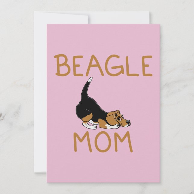Tarjeta De Agradecimiento Beagle Mom (Anverso)