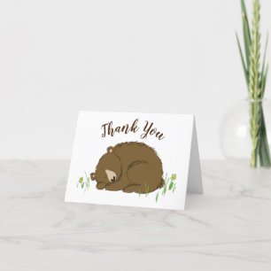 Tarjeta De Agradecimiento Bear Baby Shower
