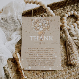 Tarjeta De Agradecimiento Bear Balloons ducha de bebé