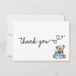 Tarjeta de agradecimiento - Bearly Wait Baby Boy