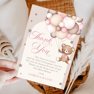 Tarjeta De Agradecimiento Bearly Wait Baby Shower