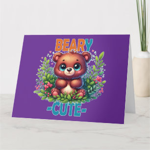 Tarjeta De Agradecimiento Beary Cute. Personalizado de Oso de Teddy sonriend