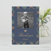 Beary First Navy Plaid Teddy Bear Birthday