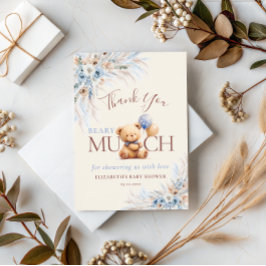 Tarjeta De Agradecimiento Beary Much Teddy Bear Baby Shower Thank You