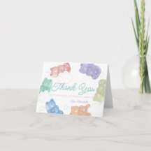 Beary Sweet Pastel Gummy Bear Cumpleaños