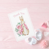 Beatrix Potter Floral Rosa Baby Shower Gracias