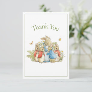 Tarjeta De Agradecimiento Beatrix Potter Green Baby Boy Chica Shower