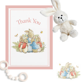 Tarjeta De Agradecimiento Beatrix Potter Red Baby Shower Gracias