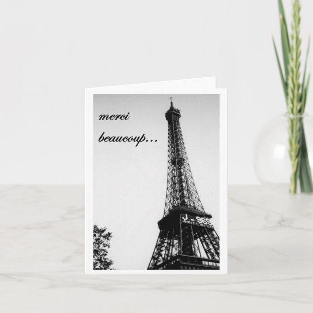 Tarjeta De Agradecimiento beaucoup 2 del merci (Anverso)