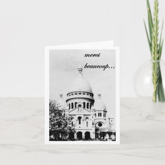 Tarjeta De Agradecimiento beaucoup 3 del merci (Anverso)