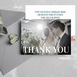 Tarjeta De Agradecimiento Beautiful Blooms Floral Wedding Photo Thank You