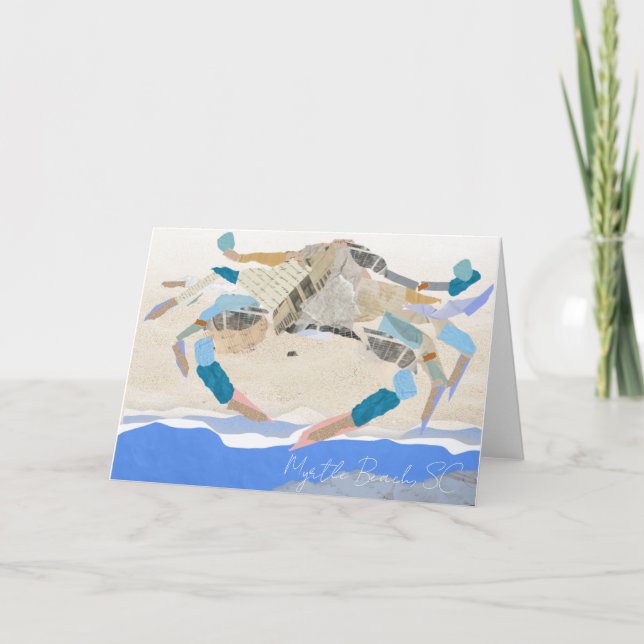 Tarjeta De Agradecimiento Beautiful Crab card that you can personalize (Anverso)