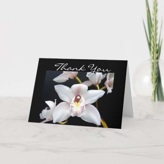 Tarjeta De Agradecimiento Beautiful Orchid thank you (Anverso)