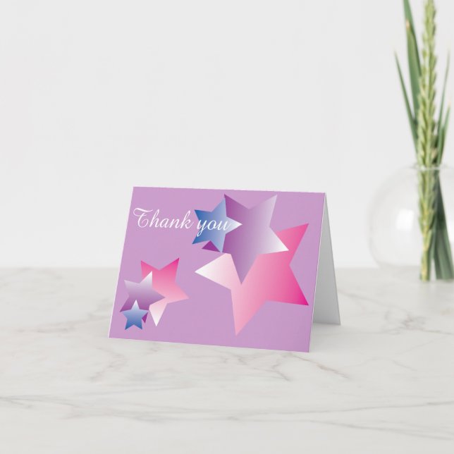 Tarjeta De Agradecimiento Beautiful Stars Simple Expressions (Anverso)
