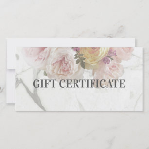 Tarjeta De Agradecimiento Beauty Boutique Marble Flower Deluxe Design Gift