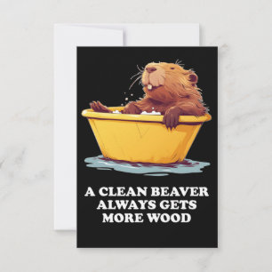 Tarjeta De Agradecimiento Beaver Lover Bath