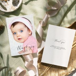 Tarjeta De Agradecimiento Bebé 1cumpleaños Gracias a los elegantes cambios d