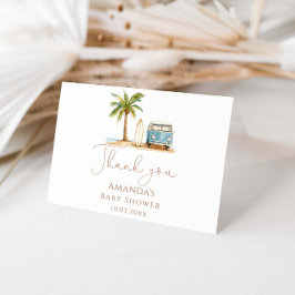 Tarjeta De Agradecimiento Bebé a bordo del Baby Shower de verano