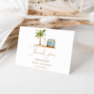 Tarjeta De Agradecimiento Bebé a bordo del Baby Shower de verano
