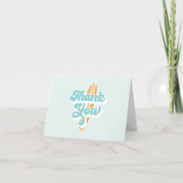 Tarjeta De Agradecimiento Bebé a bordo Playa de surf Baby Shower Clásico Red