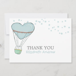 Tarjeta De Agradecimiento Bebé azul cielo caliente Baby Shower