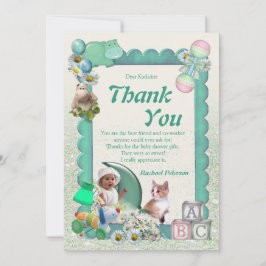 Tarjeta De Agradecimiento Bebé Chica Shower tuitea gracias