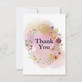 Tarjeta De Agradecimiento Bebé de flores silvestres en flor