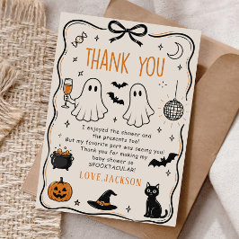 Tarjeta De Agradecimiento Bebé de Halloween