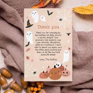 Tarjeta De Agradecimiento Bebé de Halloween: Un pequeño boo adorable Fiesta