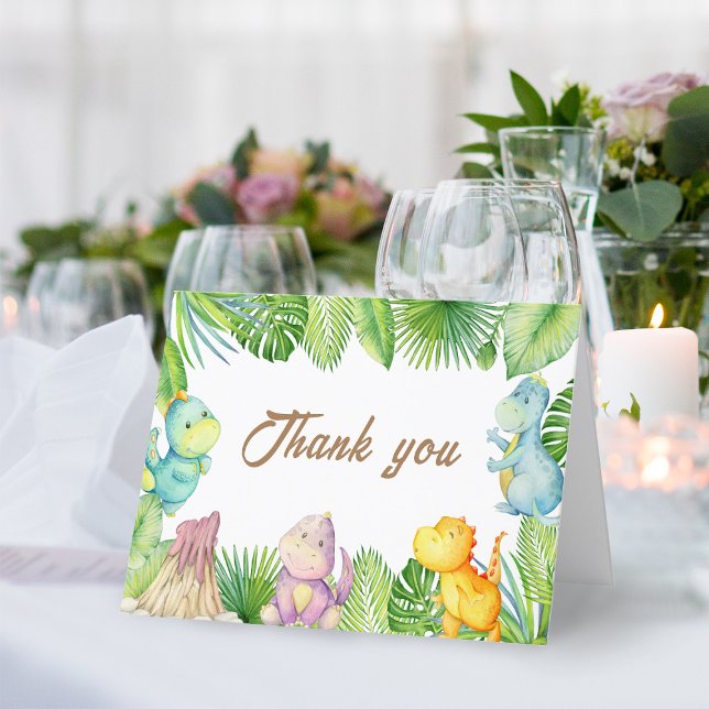 Tarjeta De Agradecimiento Bebé Dinosaurio (Subido por el creador)