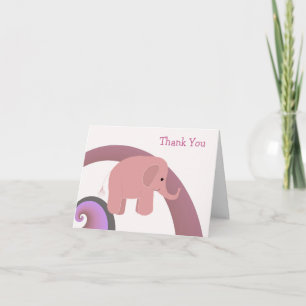 Tarjeta De Agradecimiento Bebé elefante lindo gracias