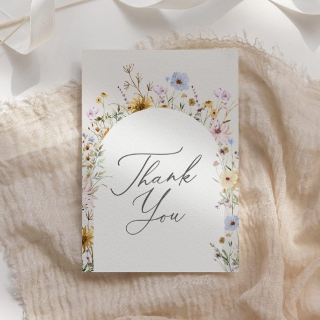 Tarjeta De Agradecimiento Bebé en el Baby Shower de flor silvestre Bloom Spr (Subido por el creador)