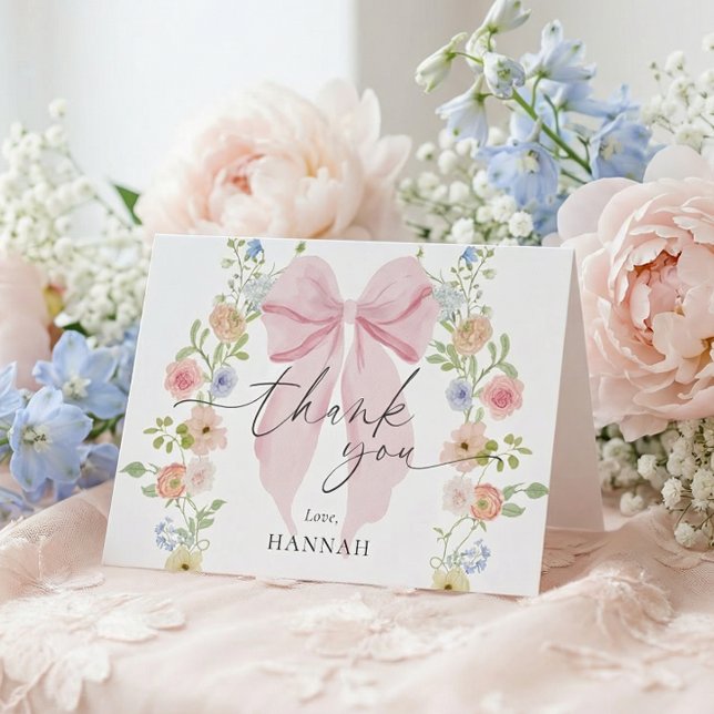 Tarjeta De Agradecimiento Bebé en Flor: Fiesta de Bebé (Subido por el creador)