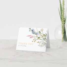 Tarjeta De Agradecimiento Bebé en flor silvestre de primavera floreciente