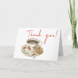 Tarjeta De Agradecimiento Bebé está preparando café Gracias