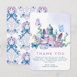 Tarjeta De Agradecimiento Bebé está preparando té fiesta Ducha bebé