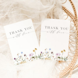 Tarjeta De Agradecimiento Bebé floral primaveral en Baby Shower en flor